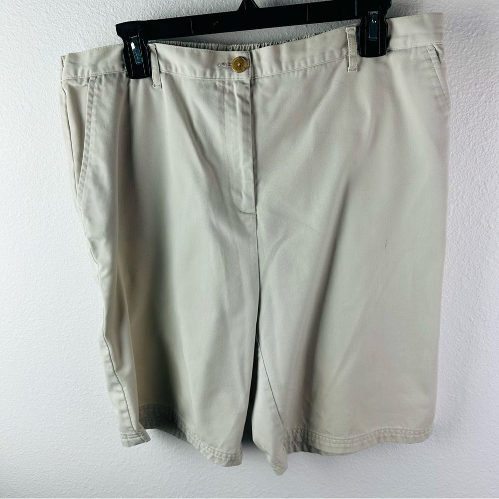 Lands‎ End Khaki Bermuda Shorts Size Women’s 12